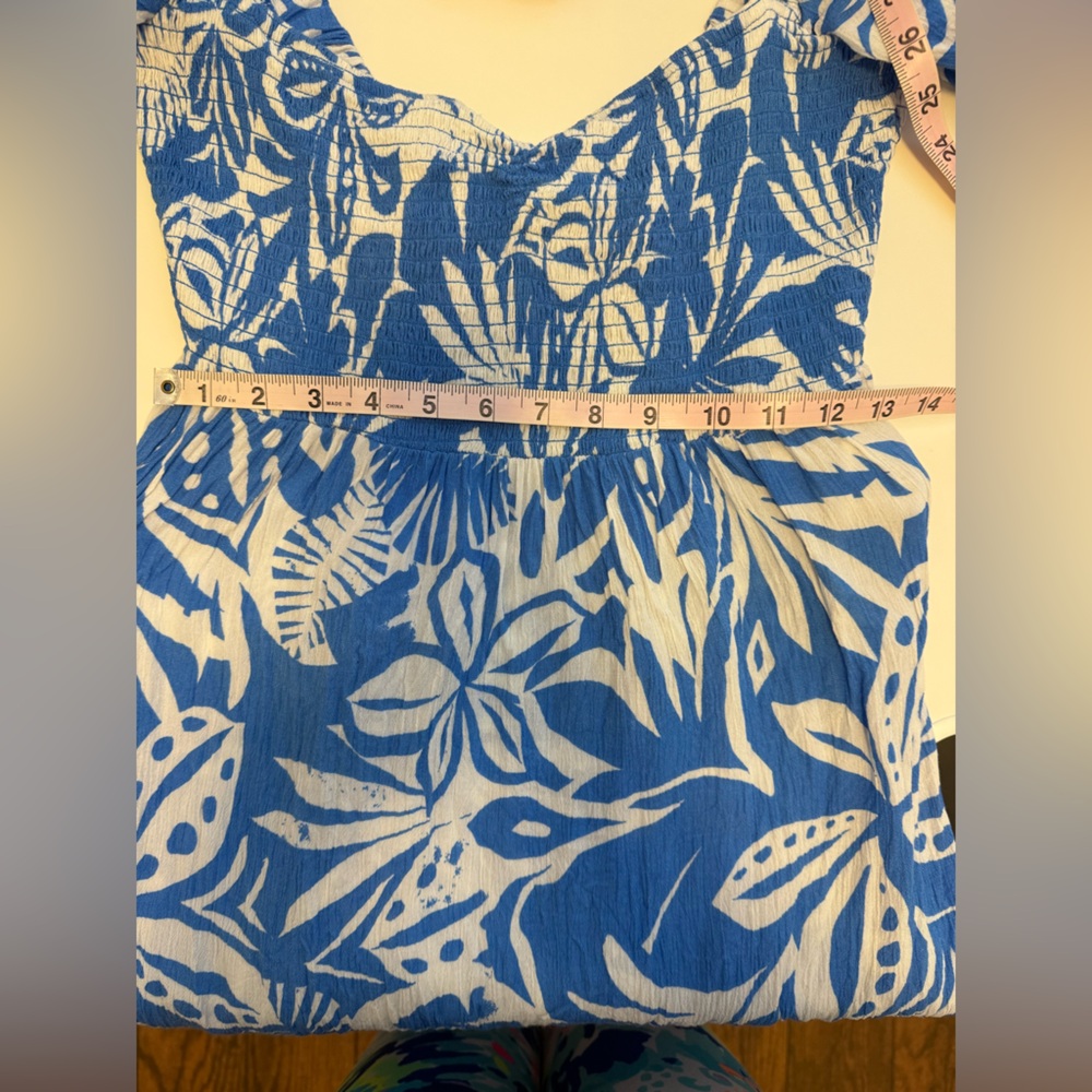 Roxy Hawaiian Tropical Print Swim Coverup Dress - Size Medium - Picture 5 of 11
